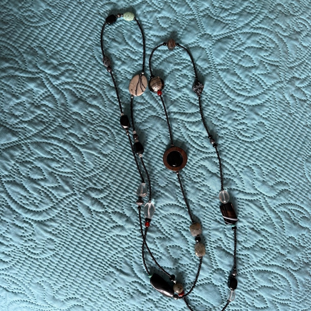 Silpada Black and Brown Beaded Necklace